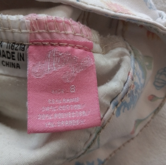 MISS JEANS WHITE FLORAL SHORTS. GIRLS SIZE 8. - Picture 5 of 8